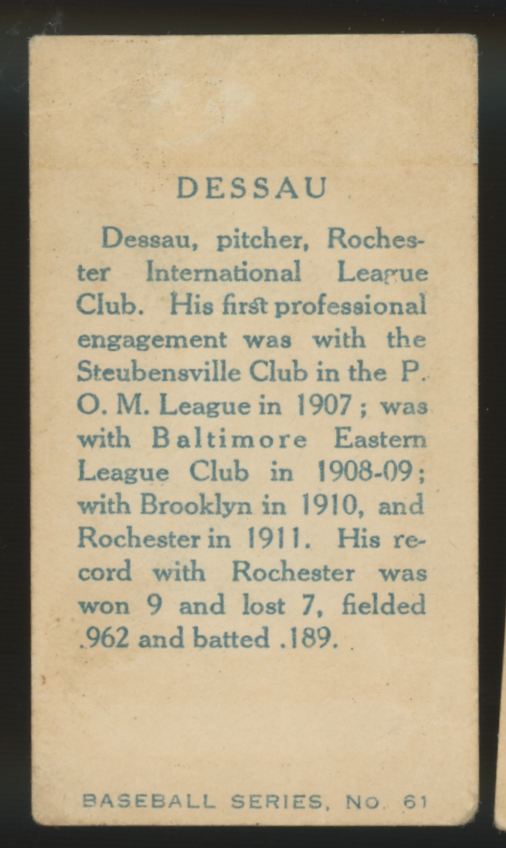 1912 C46 Imperial Rube Dessau #61 VG