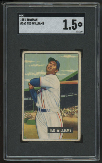 1951 Bowman Ted Williams #165 SGC 1.5