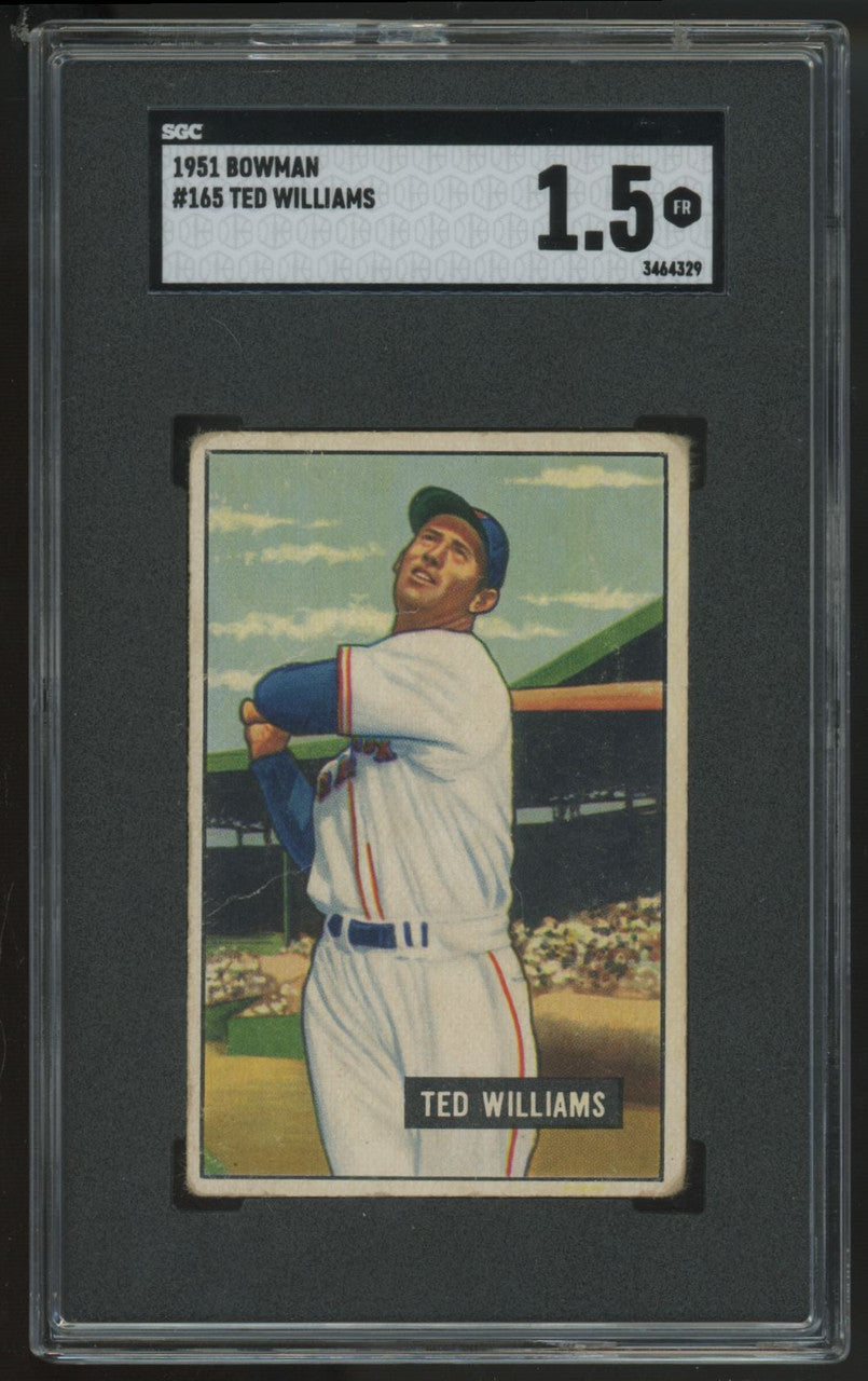 1951 Bowman Ted Williams #165 SGC 1.5