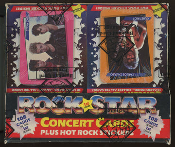 1985 AGI Rock Star Concert Cards Box BBCE Wrapped Sealed