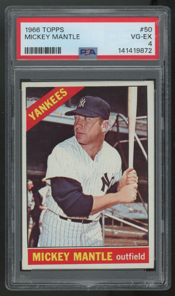 1966 Topps Mickey Mantle #50 PSA 4