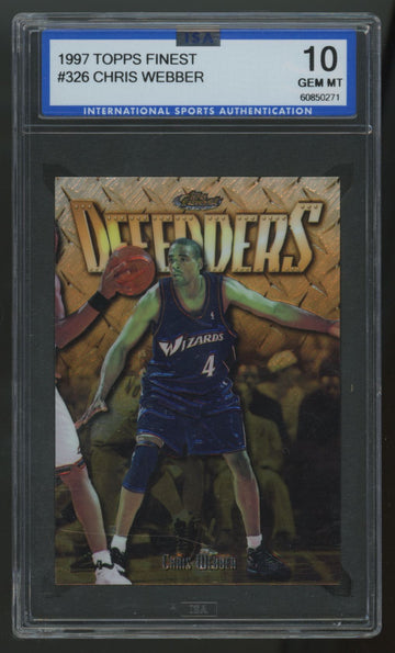 1997-98 Topps Finest Chris Webber Defenders #329 ISA 10
