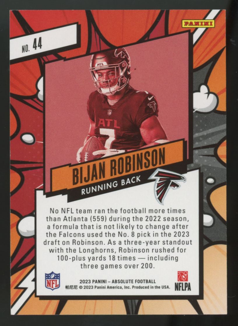 2023 Panini Absolute Bijan Robinson RC Explosive SSP #44