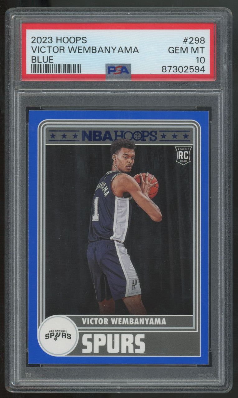 2023-24 Panini Hoops Victor Wembanyama RC Blue #298 PSA 10