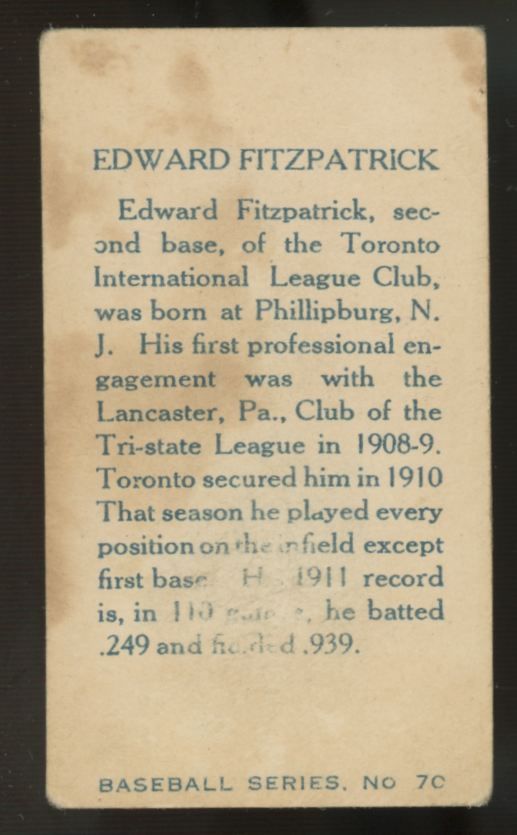 1912 C46 Imperial Edward Fitzpatrick #70 VG