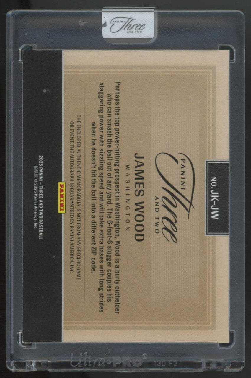 2025 Panini Three And two James Wood RC Patch Auto RPA /99 #JK-JW