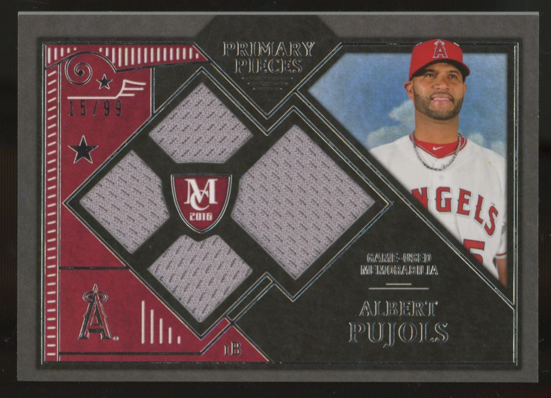 2016 Topps Museum Albert Pujol Primary Pieces Quad Relic Patch /99 #PPQR-AP