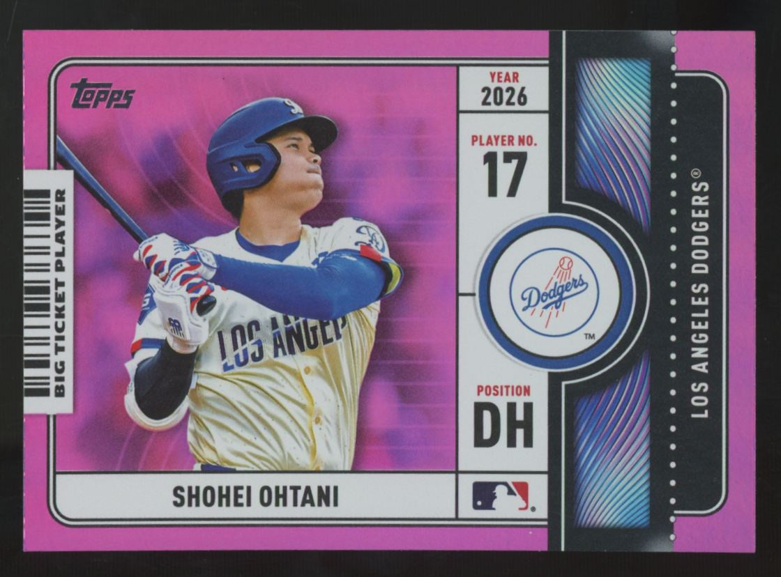 2026 Topps Series One Shohei Ohtani Pink Holo Big Ticket Player #BTP-3