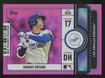 2026 Topps Series One Shohei Ohtani Pink Holo Big Ticket Player #BTP-3