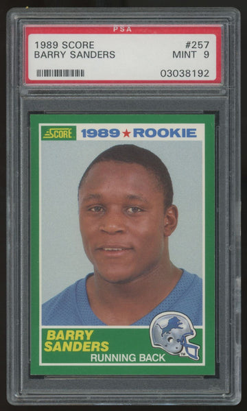 1989 Score Barry Sanders RC #257 PSA 9 *192