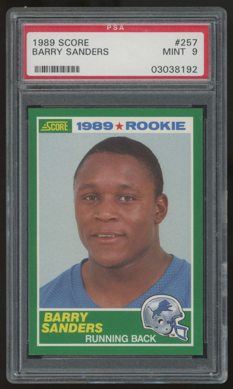 1989 Score Barry Sanders RC #257 PSA 9 *192