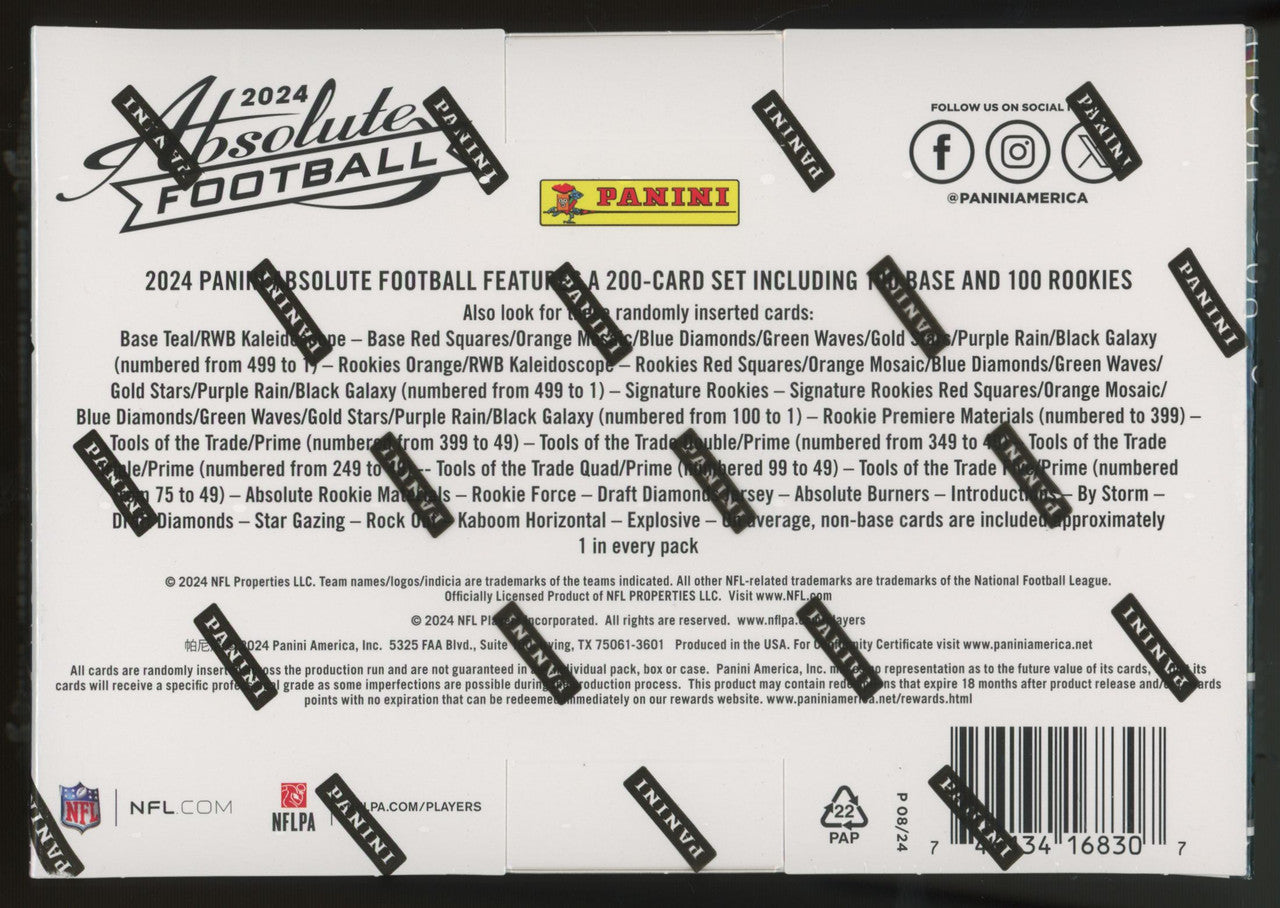 2024 Panini Absolute Football Hobby Mega Box