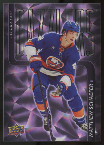 2025-26 Upper Deck Series Two Matthew Schaeffer RC Dazzlers Holiday #DZ-57
