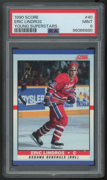 1990-91 Score Eric Lindros RC Young Superstars #40 PSA 9