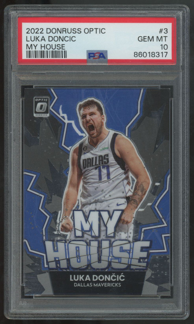 2022-23 Panini Donruss Optic Luka Doncic My House #3 PSA 10
