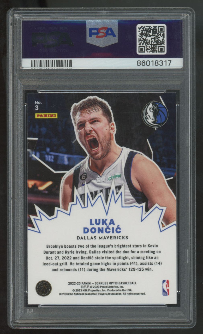 2022-23 Panini Donruss Optic Luka Doncic My House #3 PSA 10
