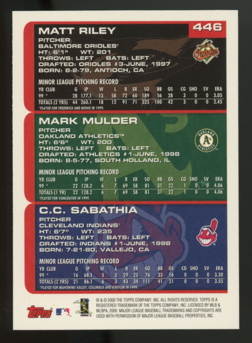 2000 Topps Baseball Complete Set (479) Sabathia RC