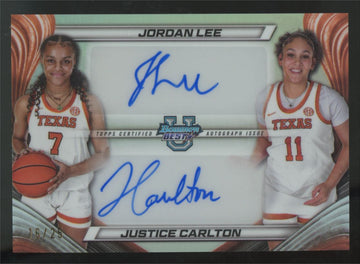 2024-25 Bowman's Best U Jordan Lee/Justice Carlton White Dual Auto Refractor /25