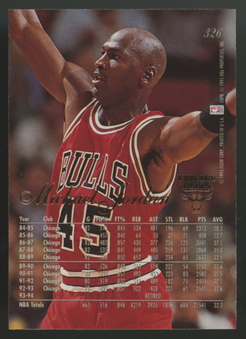1994-95 Flair Michael Jordan #326