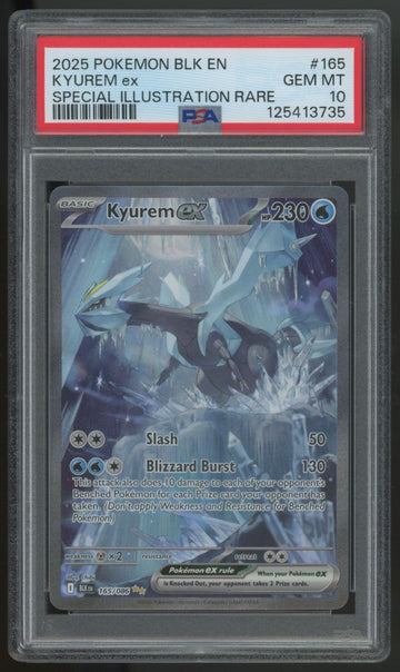 2025 Pokemon Kyurem ex Black Bolt Special Illustration Rare #165 PSA 10