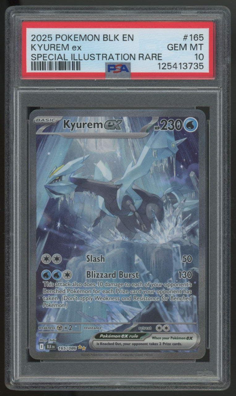 2025 Pokemon Kyurem ex Black Bolt Special Illustration Rare #165 PSA 10