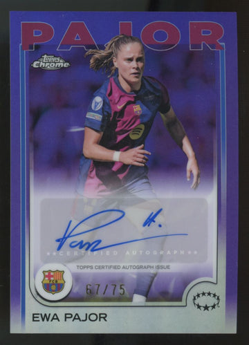 2024-25 Topps Chrome UEFA Women's Ewa Pajor Purple Auto /75 #AV-EP