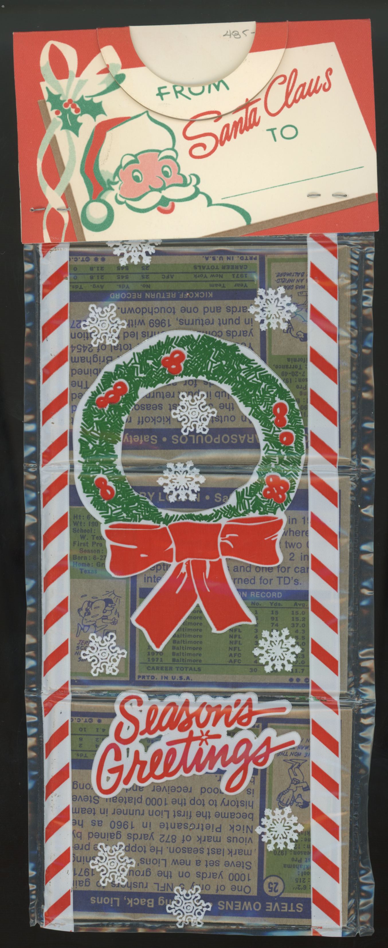 1972 Topps Football Holiday Rack Pack