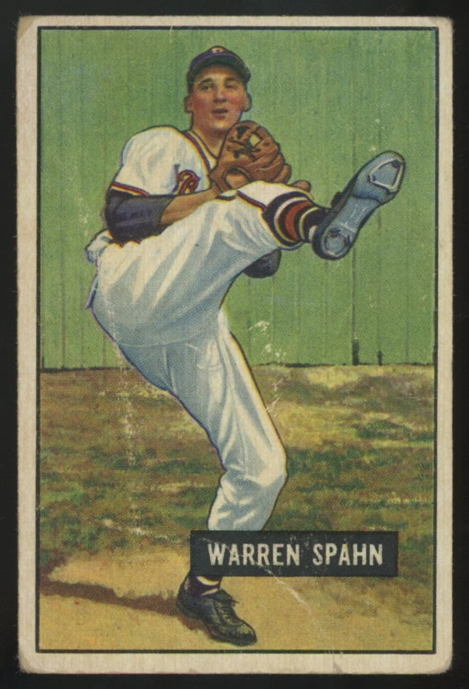1951 Bowman Warren Spahn Picture Card #134 F/G