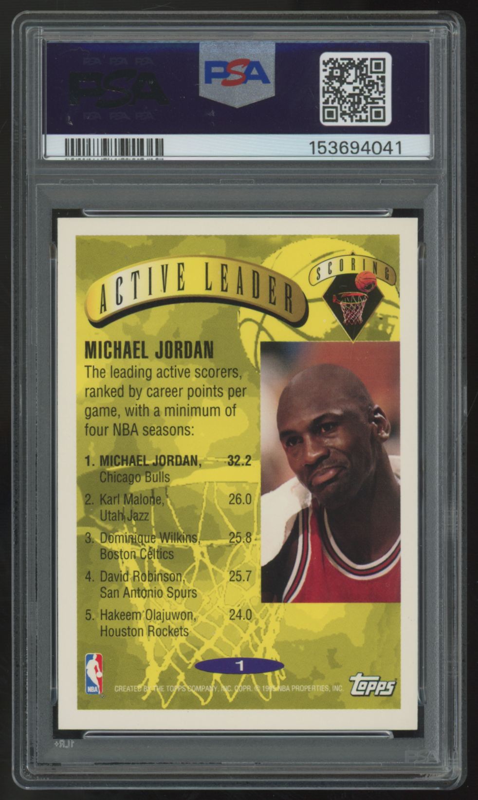 1995-96 Topps Michael Jordan #1 PSA 9