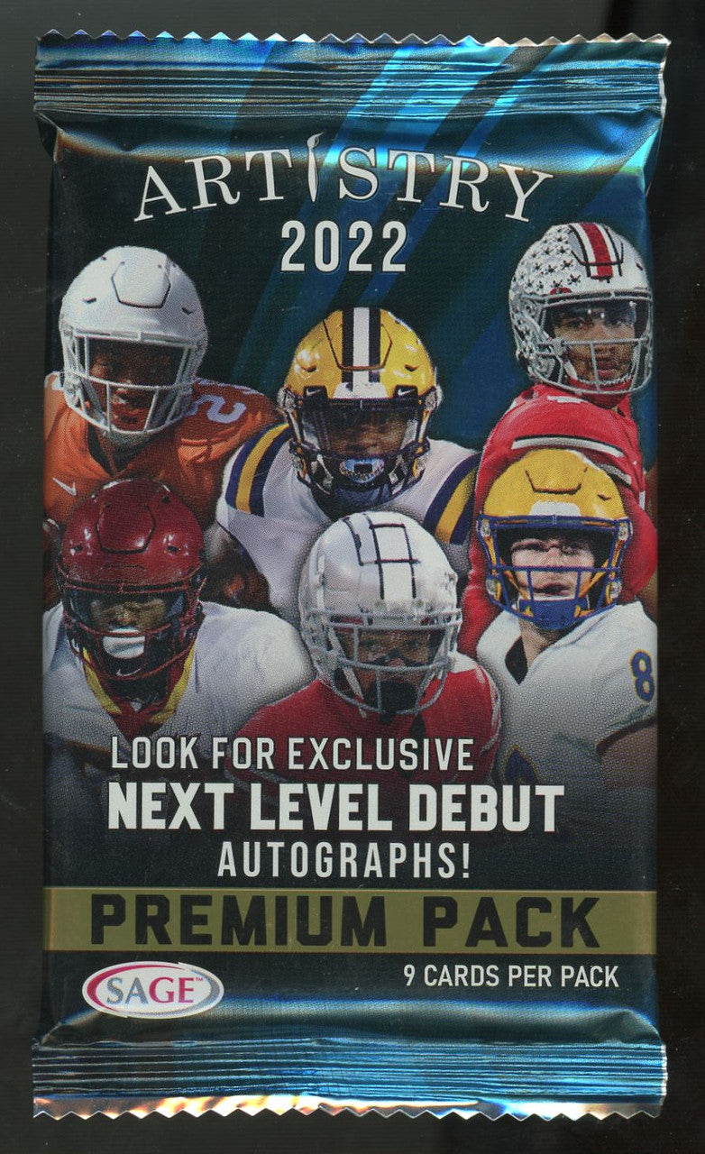 2020-2023 Sage Football Lot of 7 Sealed Packs Hit Artistry