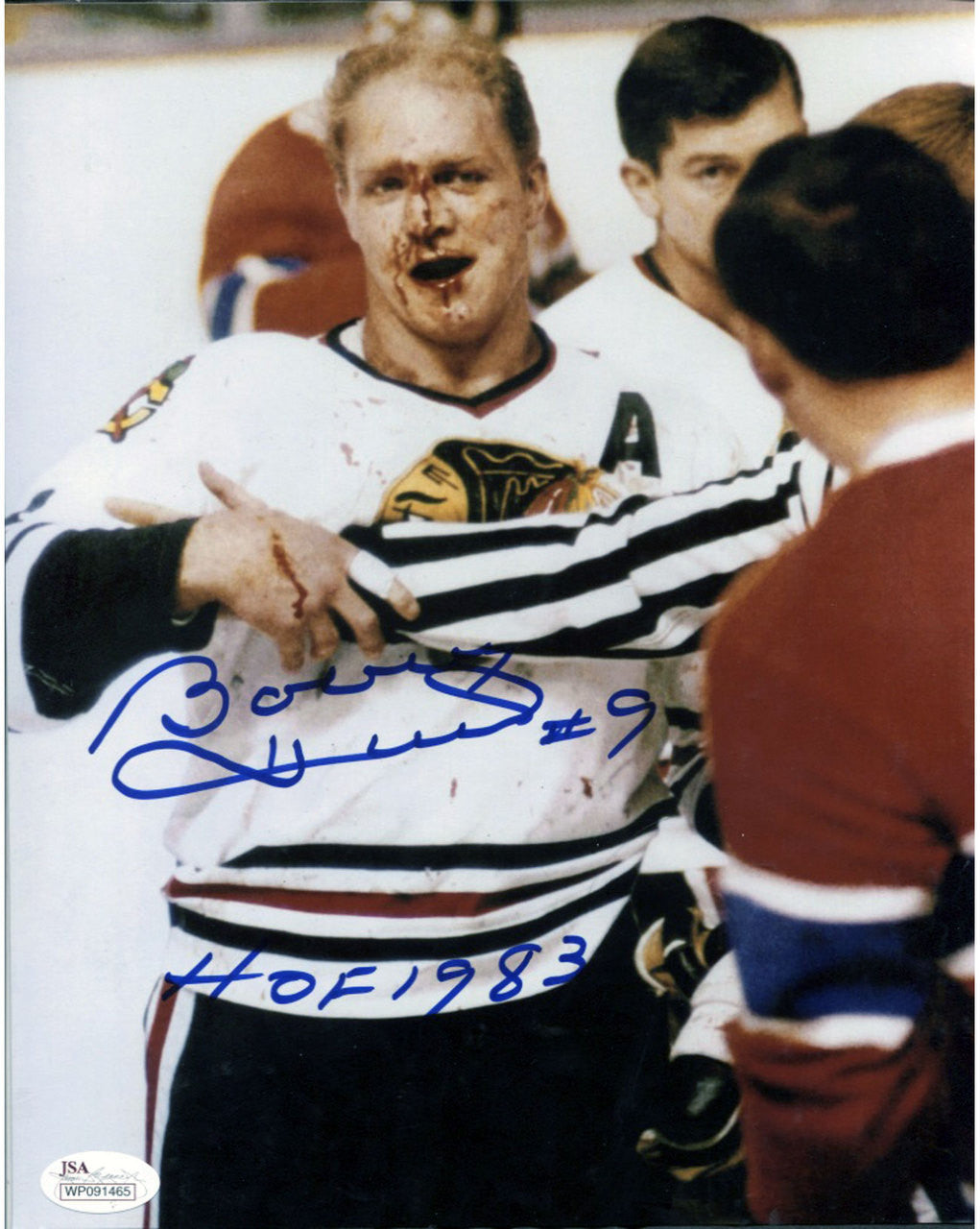 Bobby Hull Autographed Bloody Face 11x14 Photo