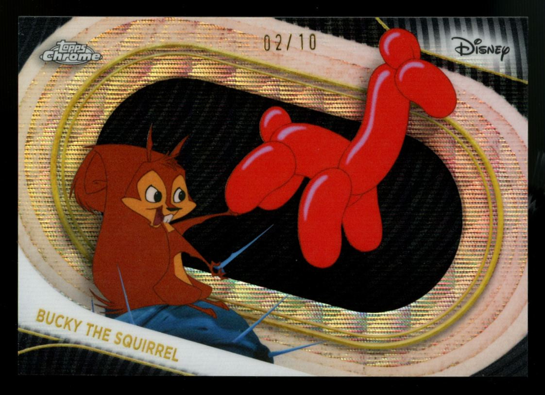 2025 Topps Chrome Disney Bucky The Squirrel Black Wave Refractor /10 #23