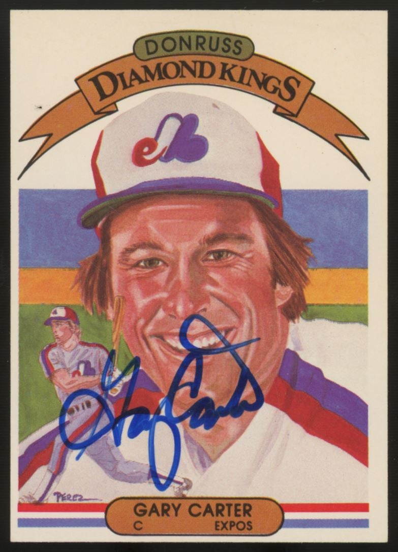 1982 Donruss Gary Carter Diamond Kings #2 Signed Auto JSA