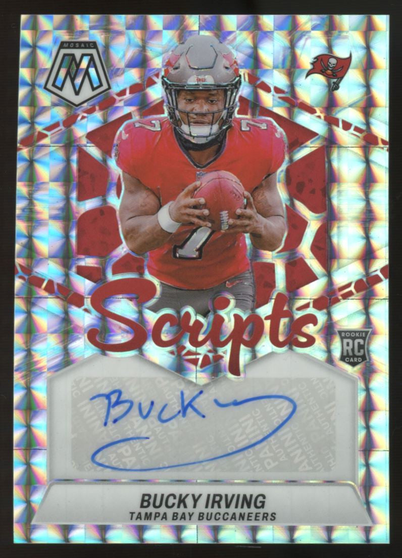 2024 Mosaic Bucky Irving Scripts RC Auto Silver Mosaic #RS-BIG