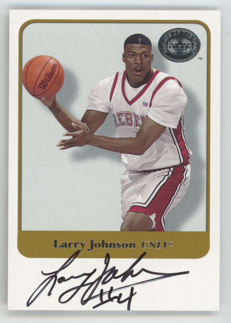 2000-01 Fleer Greats Of The Game Larry Johnson Auto