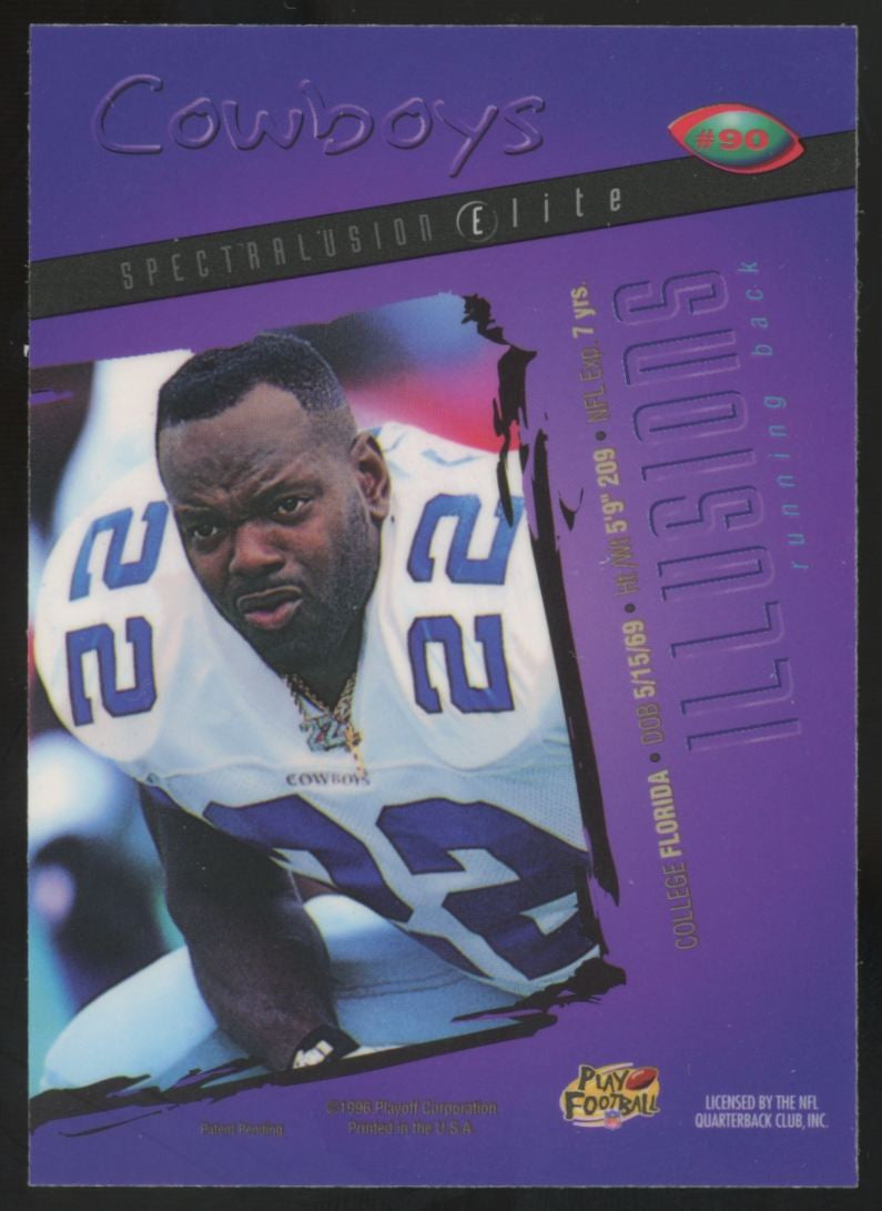 1996 Playoff Illusions Emmitt Smith Spectralusion Elite #90