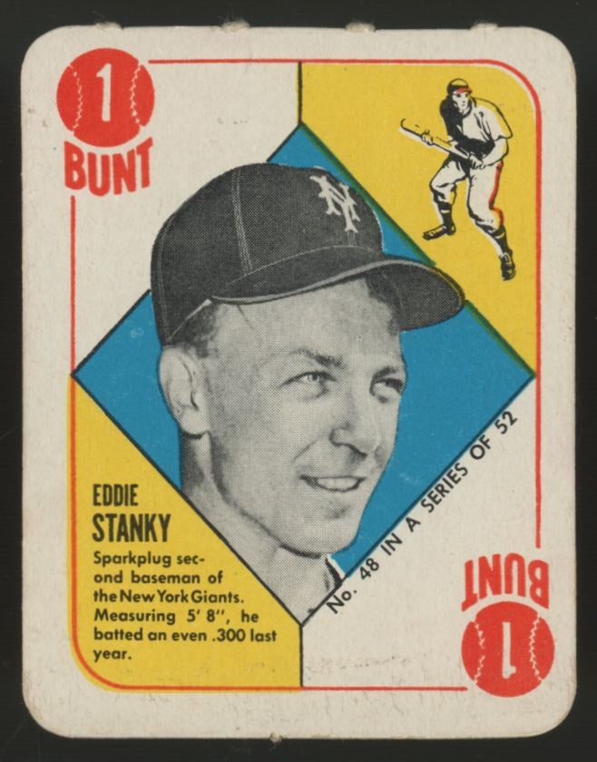 1951 Topps Red Back Eddie Stanky #48 VG/EX