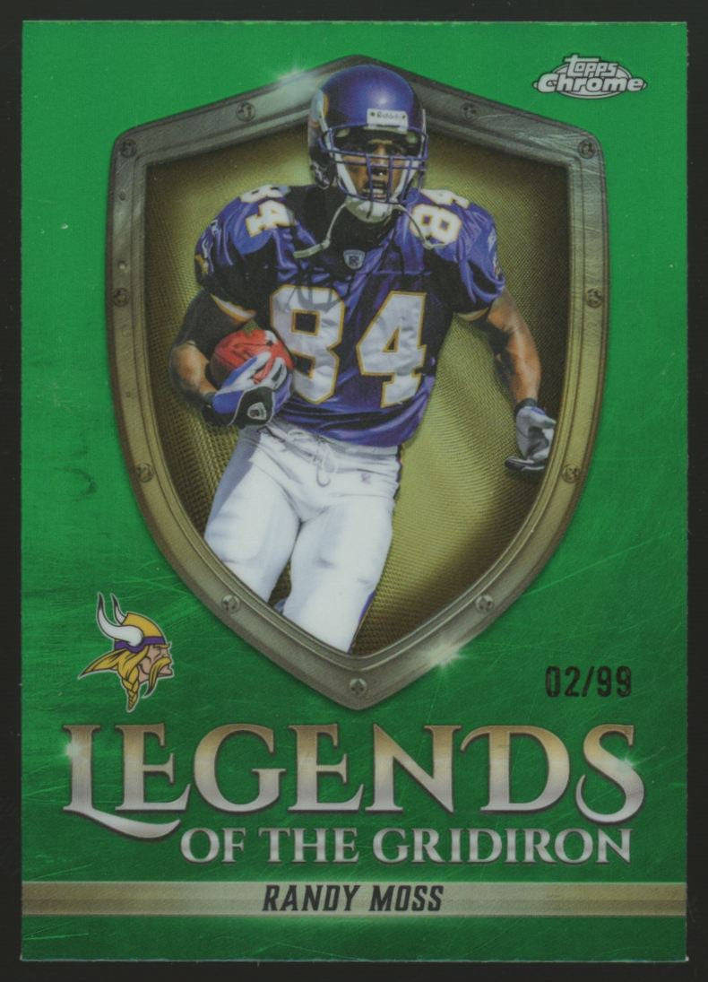 2025 Topps Chrome Randy Moss Legends Of The Game Green /99 #LOG-25