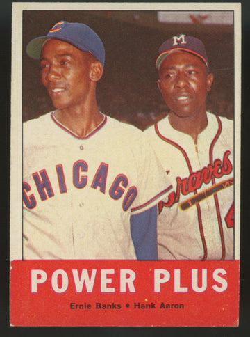 1963 Topps Ernie Banks/Hank Aaron Power Plus #242 EX