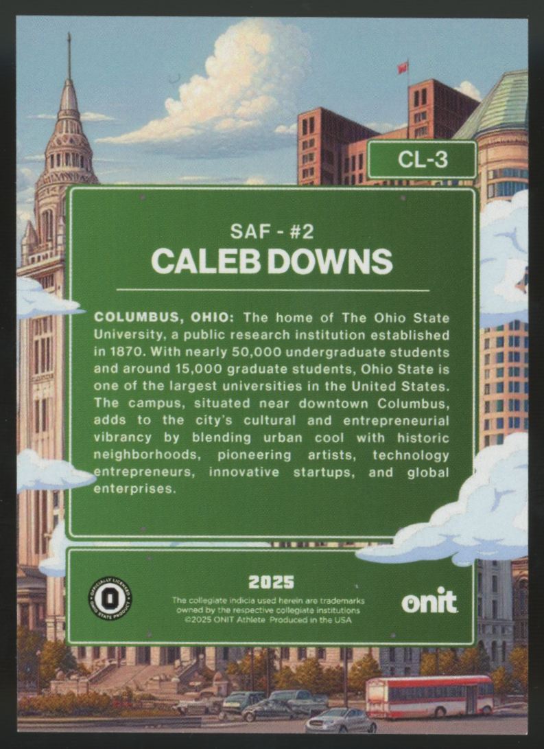 2025 Onit Caleb Downs RC City Limits #CL-3