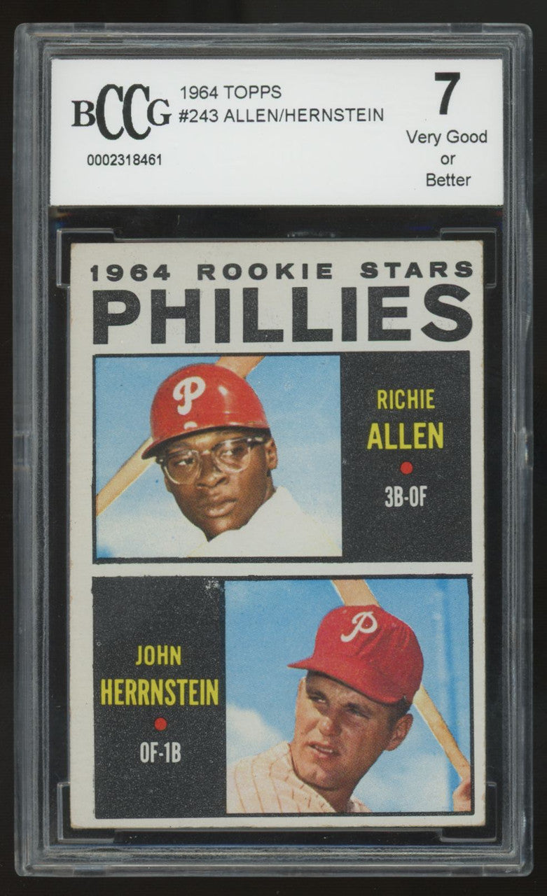 1964 Topps Richie Allen/John Herrnstein RC Rookie Stars #243 BCCG 7