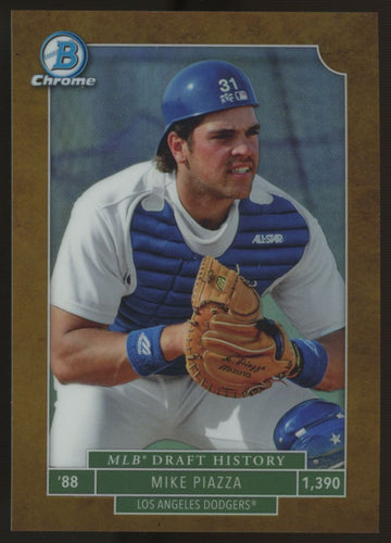 2016 Bowman Chrome Mike Piazza MLB Draft History Gold Refractor /50 #MLB-MP
