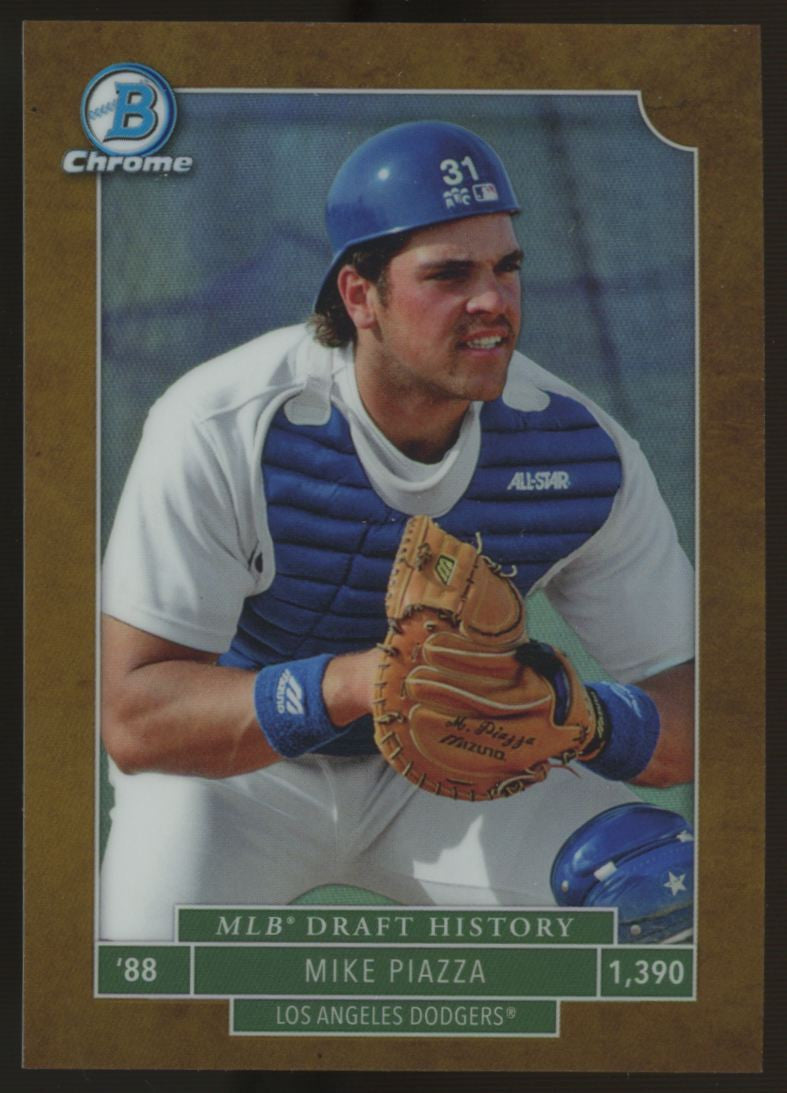 2016 Bowman Chrome Mike Piazza MLB Draft History Gold Refractor /50 #MLB-MP