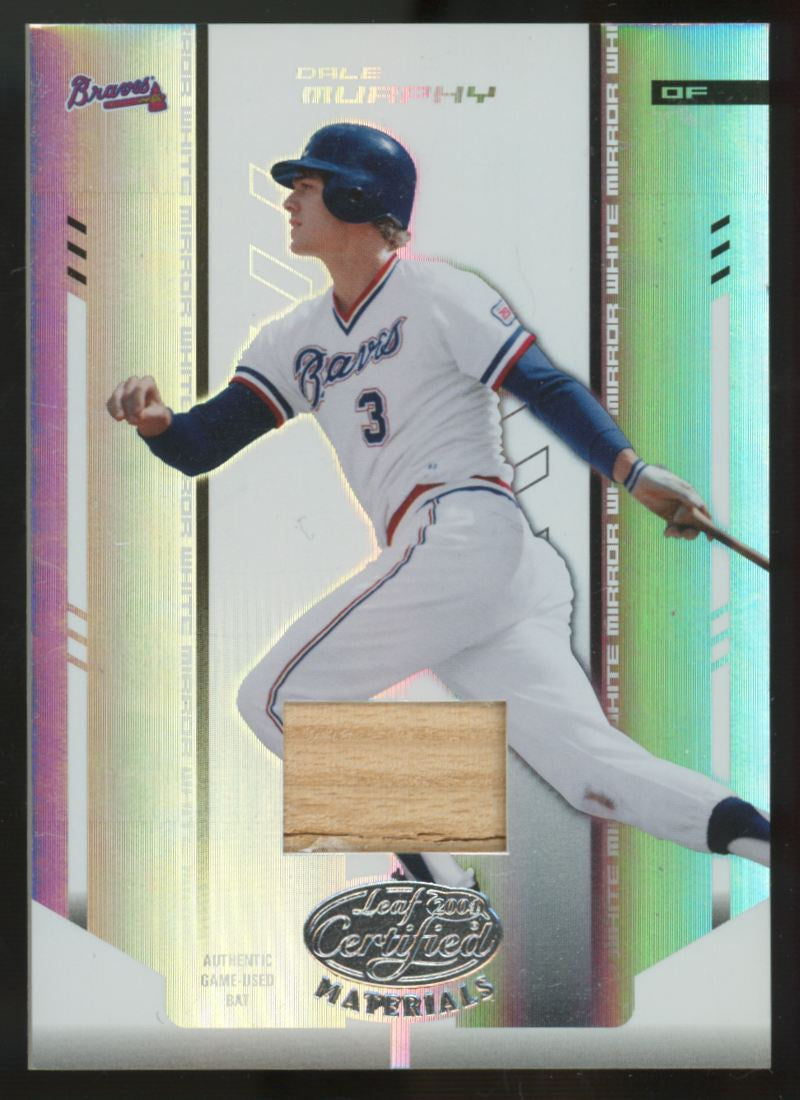 2004 Leaf Certified Material Dale Murphy Bat Relic Silver /100 #218