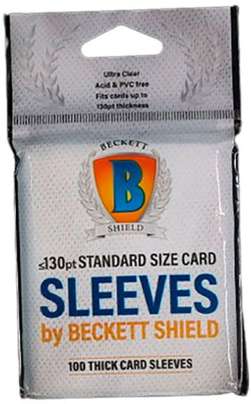 Beckett Shield Thick Card 130pt Sleeves 100 Count
