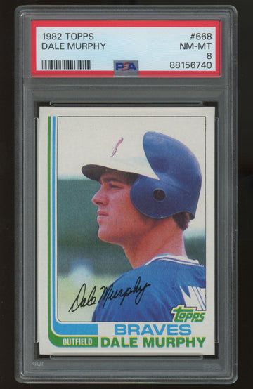 1982 Topps Dale Murphy #668 PSA 8