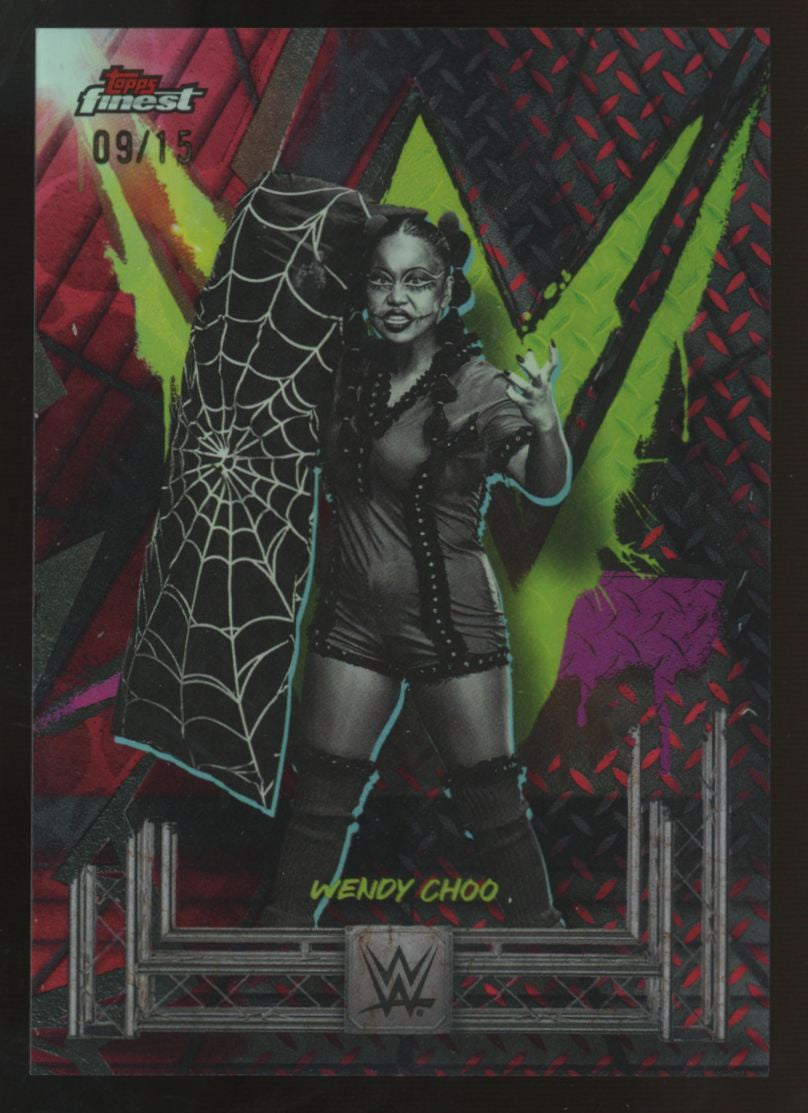 2025 Topps Finest WWE Wendy Choo Uncommon Red/Black Vapor Refractor /15 #164