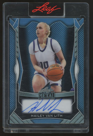 2025 Leaf Metal Hailey Van Lith Blue Auto /99 #MA-HVL