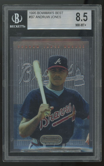 1995 Bowman's Best Andruw Jones RC #87 BGS 8.5