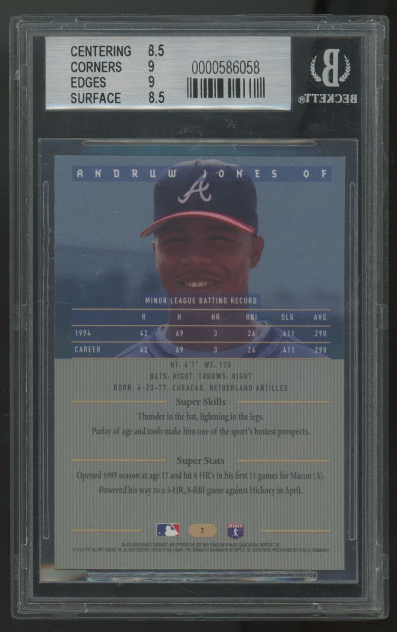 1995 Bowman's Best Andruw Jones RC #87 BGS 8.5